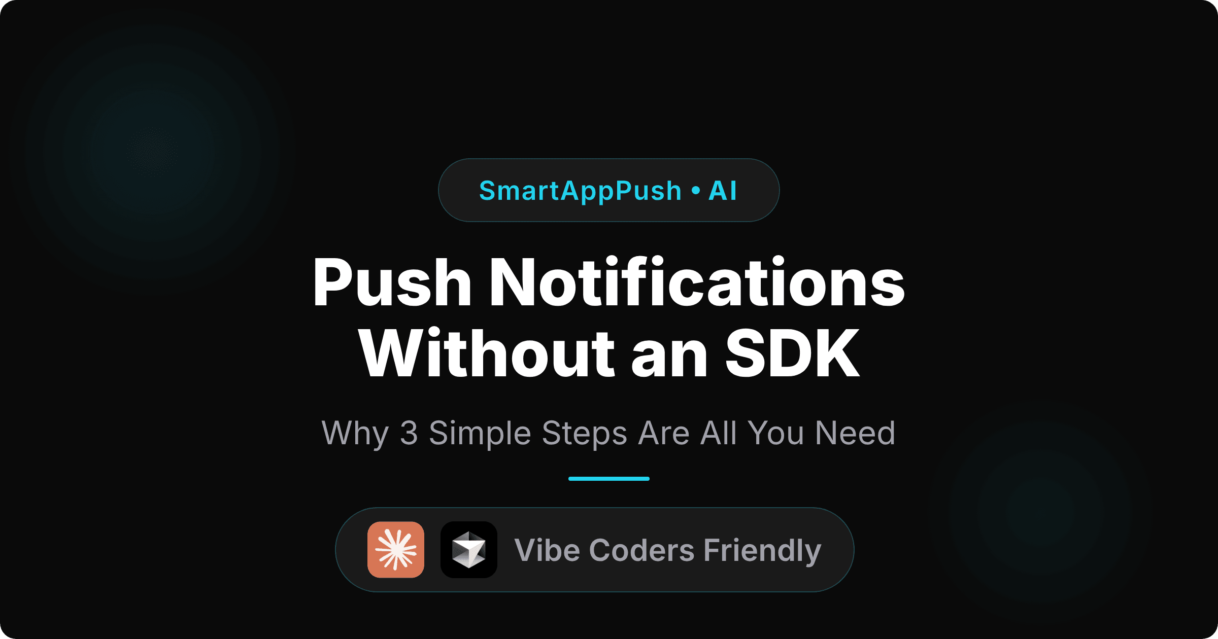 Push notifications without an SDK — simple API integration vs complex SDK setup